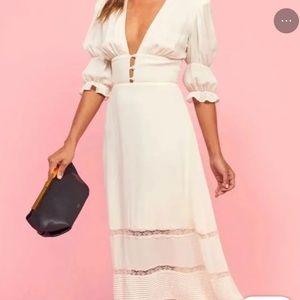 Reformation - Ginny Dress - White - Size 4 - New With Tags